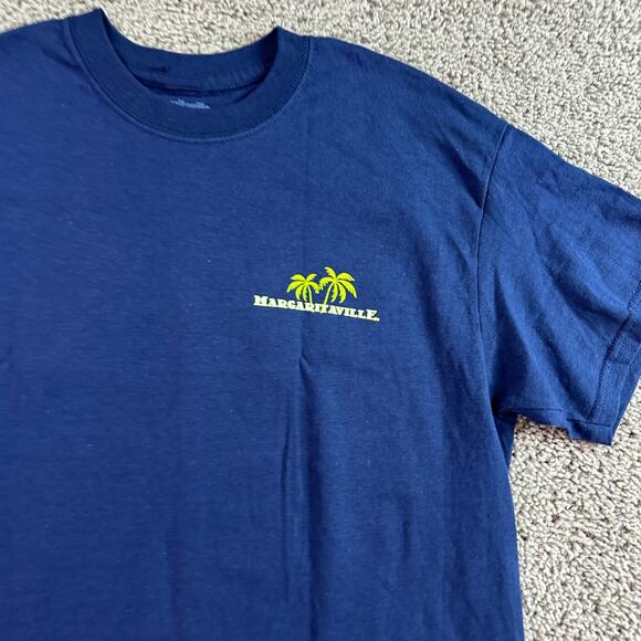 Margaritaville Shirt Mens Medium Blue What The Flip Phlock Trippy Parrot * - Picture 9 of 11